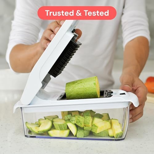 Mueller The Real Original Pro Chopper since 2013 Vegetable Chopper Mandoline Slicer, 8 Blade Food Veggie Chopper Onion Vegetable Cutter with Container, Kitchen Gadgets & Essentials, (10 in 1)