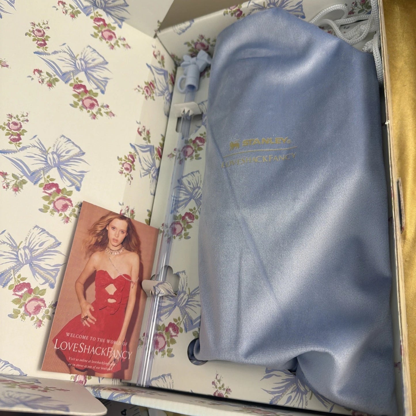 Stanley x Love Shack Fancy Holiday Tumbler 40oz Rosa Beaux Blue New in Gift Box