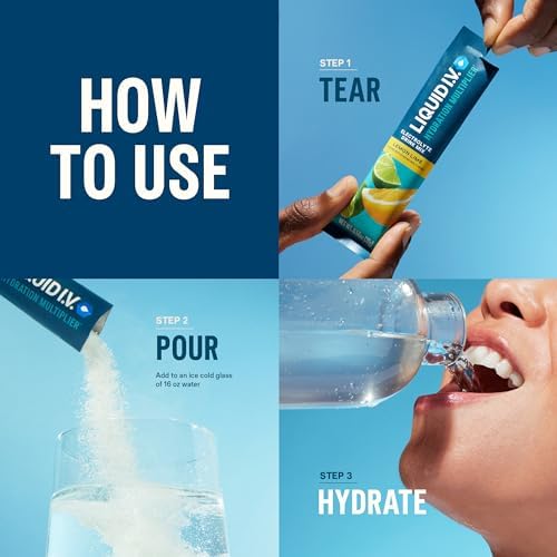 Liquid I.V. Hydration Multiplier Popsicle Firecracker Electrolyte Drink Mix – Fast Hydration Powder Sticks, Cherry Lemon Lime & Blue Raspberry Flavor