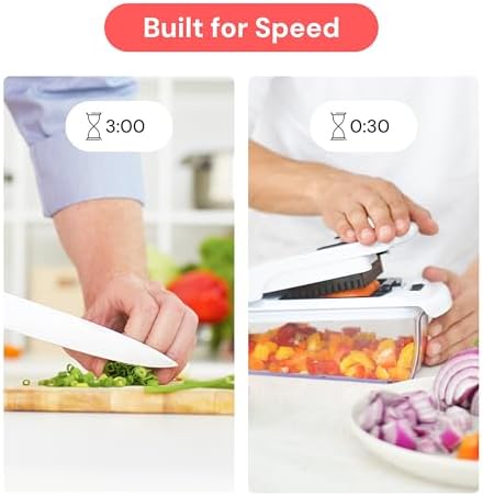 Mueller The Real Original Pro Chopper since 2013 Vegetable Chopper Mandoline Slicer, 8 Blade Food Veggie Chopper Onion Vegetable Cutter with Container, Kitchen Gadgets & Essentials, (10 in 1)