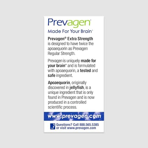 Prevagen Extra Strength - 60 Capsules (2 Month Supply) | Formulated for Your Brain | 20mg of Apoaequorin Plus Vitamin D3 with 7-Day Pill Minder