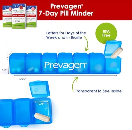 Prevagen Extra Strength - 180 Capsules (6 Month Supply) | Formulated for Your Brain | 20mg of Apoaequorin Plus Vitamin D3 with 7-Day Pill Minder