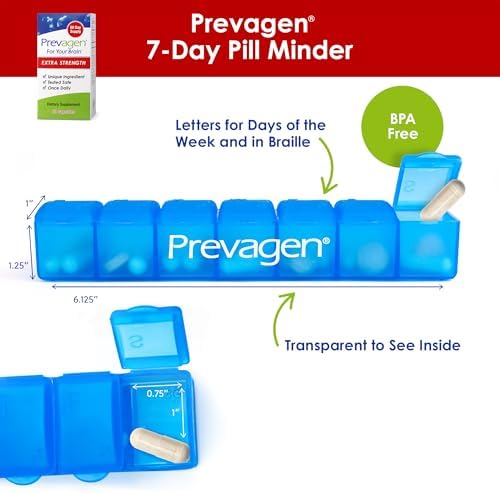 Prevagen Extra Strength - 60 Capsules (2 Month Supply) | Formulated for Your Brain | 20mg of Apoaequorin Plus Vitamin D3 with 7-Day Pill Minder