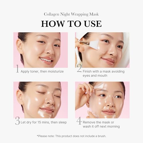 medicube Wrapping Mask Collagen Overnight Peel Off Facial Mask | Elasticity & Hydration Care, Reduces Sagging & Dullness | Hydrolyzed Collagen For Glowing Skin | Korean Skin Care, 2.53 fl.oz