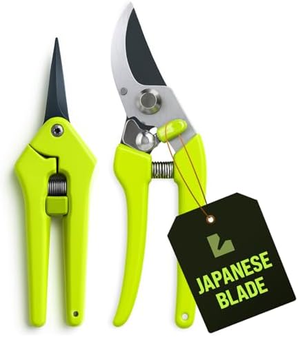 2-Pack Stainless Steel Gardening Scissors, Pruning Shears and Clippers for Gardening