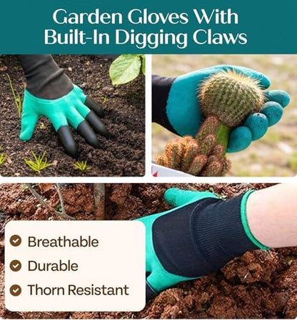 GROWIT Heavy Duty Gardening Tools - Gardening Gifts for Women, Men, Mom, Dad - Durable, Ergonomic Garden Tools Set