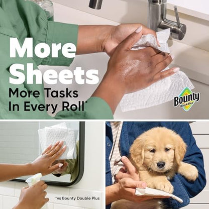 Ultra Absorbent Bounty Quick-Size Paper Towels – Family Pack (8 = 20 Regular Rolls) | 2X More Absorbent Kitchen Paper Towels