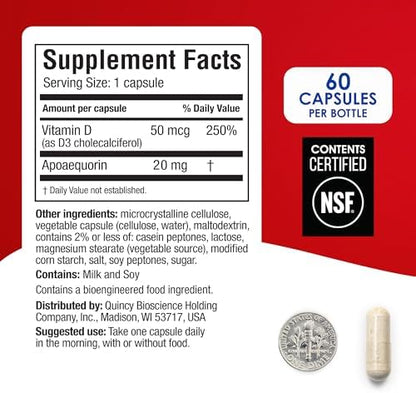 Prevagen Extra Strength - 180 Capsules (6 Month Supply) | Formulated for Your Brain | 20mg of Apoaequorin Plus Vitamin D3 with 7-Day Pill Minder