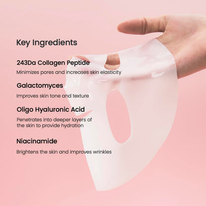 BIODANCE Bio-Collagen Real Deep Mask, Hydrating Overnight Hydrogel Mask, Pore Minimizing, Elasticity, Plumping Improvement, Korean Skin Care | 1.19oz(34g) x 4ea
