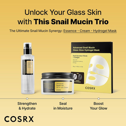 COSRX Snail Mucin Repairing Serum 100ml, Hydrating Serum for Face with Snail Secretion Filtrate for Dull Skin & Fine Lines, Korean Skin Care