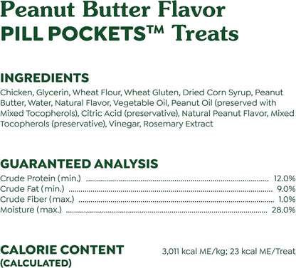 Greenies Pill Pockets for Dogs Large Size, Dog Treat Pouch for Capsule Medication, Peanut Butter Flavor, 15.8 oz. Pouch