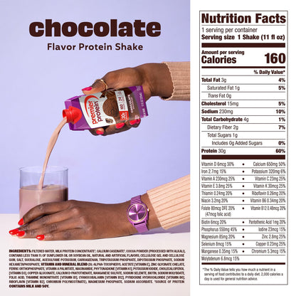 Premier Protein Shake, Chocolate, 30g Protein, No Added Sugar, 24 Vitamins & Minerals to Support Immune Health, 11 fl oz, 12 Pack (Packaging May Vary)