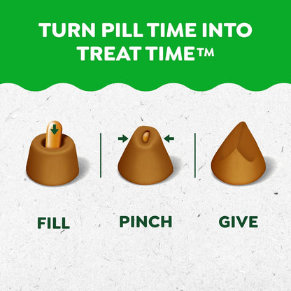 Greenies Pill Pockets for Dogs Large Size, Dog Treat Pouch for Capsule Medication, Peanut Butter Flavor, 15.8 oz. Pouch