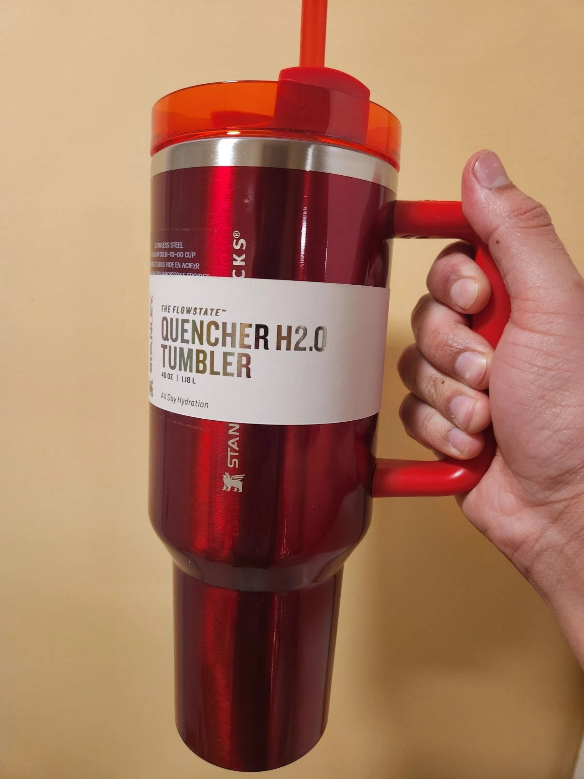 Stanley X Starbucks Limited Holiday Red Quencher Tumbler Flowstate H2.0 40oz